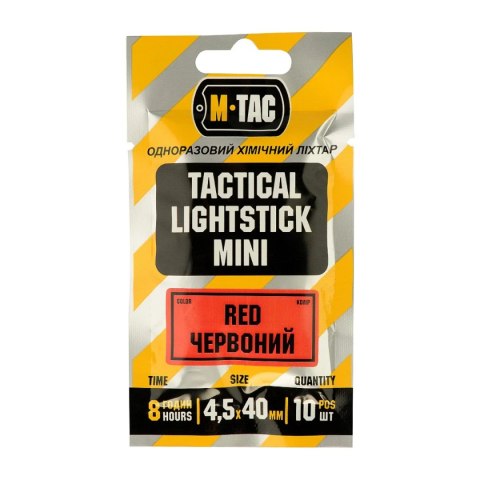 Światło chemiczne M-Tac 4,5x40mm, op. 10 szt. Red (711500425-R) M-TAC