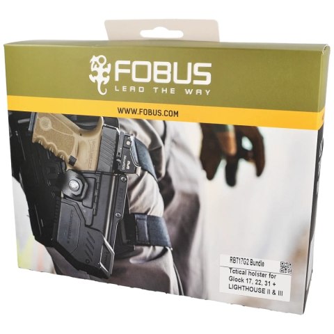 Kabura Fobus Glock 17, 22, 31 + Latarki i jednostki ochrony laserowej (RBT17G2 Bundle) Fobus