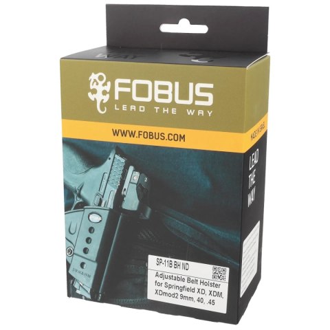 Kabura Fobus, Uchwyt na pas, Springfield XD, XDM, 9mm, 40, .45 (nie pasuje do 10mm) (SP-11B BH ND) Fobus