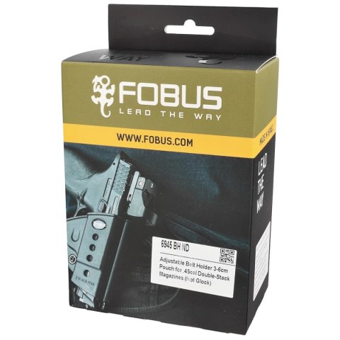 Ładownica Fobus na magazynki Double-Stack .45Cal takie jak S&W, Springfield, H&K, Walther (nie Glock), Uchwyt na pas (6945 BH ND Fobus