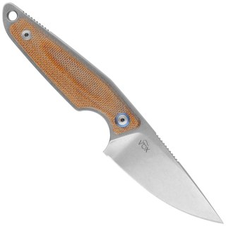 Nóż MKM Makro 1 Natural Canvas Micarta, Stonewashed by Jesper Voxnæs (MKMA01-NC) MKM - Maniago Knife Makers