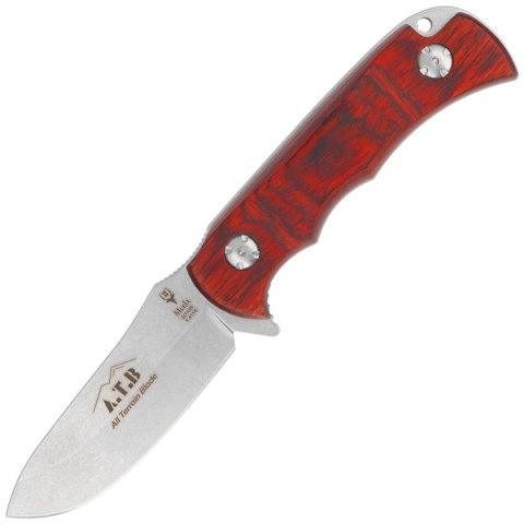 Nóż Muela ATB-9R All Terrain Blade Pakka Wood, Stonewashed X50CrMoV15 Muela