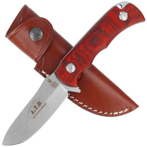 Nóż Muela ATB-9R All Terrain Blade Pakka Wood, Stonewashed X50CrMoV15 Muela