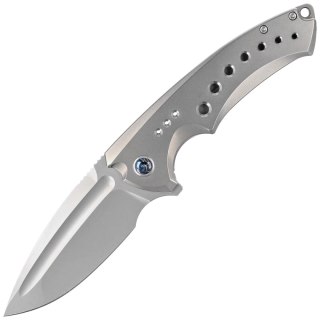 Nóż WE Knife Nexusia LE No 098/155 Bead Blasted Titanium, Bead Blasted CPM 20CV (WE22044-4) WE Knife