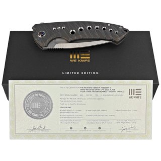 Nóż WE Knife Nexusia LE No ???/150 Tiger Stripe Titanium, Hand Satin CPM 20CV (WE22044-3) WE Knife