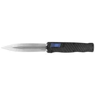 Nóż automatyczny OTF Heretic Cleric II D/E Black Aluminium/Carbon Fiber, Stonewashed MagnaCut by Tony Marfione Jr. Heretic Knives