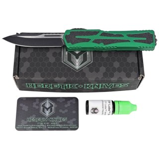 Nóż automatyczny OTF Heretic Colossus SE Green Aluminum, Two Tone Black Battleworn MagnaCut by Tony Marfione Jr. Heretic Knives