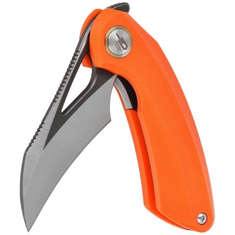 Nóż składany Bestech Bihai Orange G10, Grey DLC Stonewashed/Satin 14C28N by Ostap Hel (BG53B-2) Bestech Knives