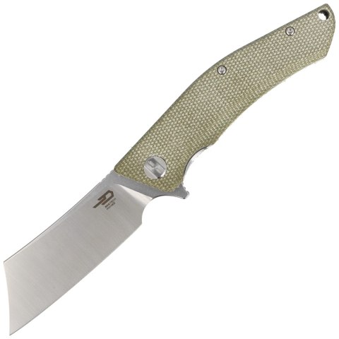 Nóż składany Bestech Cubis Beige Micarta, Stonewashed / Satin D2 (BG42B) Bestech Knives