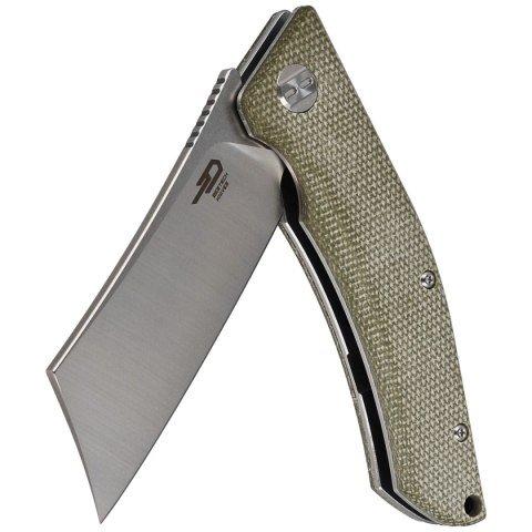 Nóż składany Bestech Cubis Beige Micarta, Stonewashed / Satin D2 (BG42B) Bestech Knives
