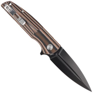 Nóż składany Bestech Fin Black / Orange / Beige G10, Black Stonewashed 14C28N (BG34C-3) Bestech Knives