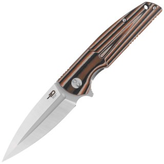 Nóż składany Bestech Fin Black / Orange / Beige G10, Satin 14C28N (BG34C-1) Bestech Knives