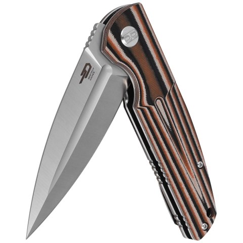 Nóż składany Bestech Fin Black / Orange / Beige G10, Satin 14C28N (BG34C-1) Bestech Knives