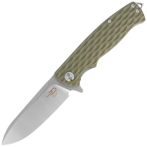 Nóż składany Bestech Grampus Green G10, Stonewashed/Satin D2 (BG02B) Bestech Knives