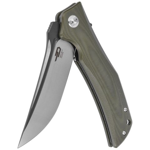 Nóż składany Bestech Scimitar Army Green G10, Gray/Satin D2 (BG05B-2) Bestech Knives
