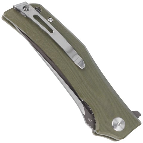Nóż składany Bestech Scimitar Army Green G10, Gray/Satin D2 (BG05B-2) Bestech Knives