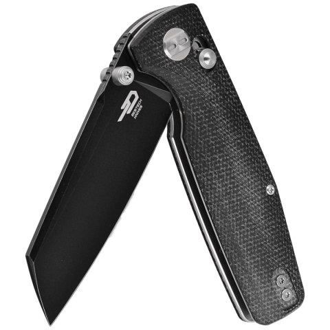 Nóż składany Bestech Slasher Black Micarta, Black Stonewashed D2 (BG43A-2) Bestech Knives