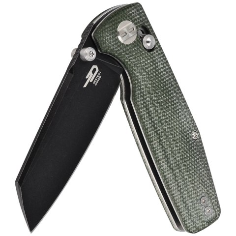 Nóż składany Bestech Slasher Green Micarta, Black Stonewashed D2 (BG43B-2) Bestech Knives