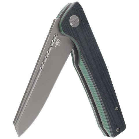 Nóż składany Bestech Slyther Black/Green G10, Grey Titanized 14C28N (BG51D) Bestech Knives