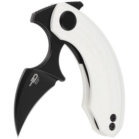Nóż składany Bestech Strelit White G10, Black Stonewashed 14C28N by Ostap Hel (BG52D) Bestech Knives