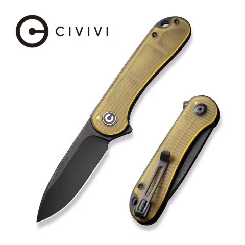 Nóż składany Civivi Elementum Flipper Bead Blasted Ultem, Black Stonewashed D2 (C907A-5) Civivi by WE Knife