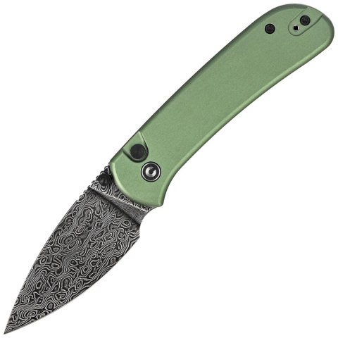 Nóż składany Civivi Qubit Green Aluminum, Black Damascus (C22030E-DS1) Civivi by WE Knife
