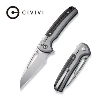 Nóż składany Civivi Sentinel Strike Gray Aluminium / Black FRN, Stonewashed K110 (C22025B-2) Civivi by WE Knife