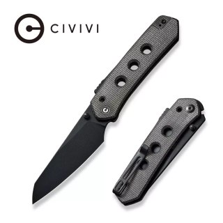 Nóż składany Civivi Vision FG Dark Green Canvas Micarta, Black Nitro-V by Snecx Tan (C22036-3) Civivi by WE Knife