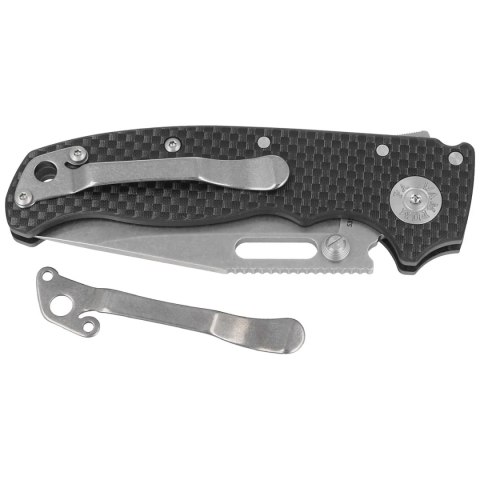 Nóż składany Demko AD20.5 Clip Point Carbon Fiber, Stonewashed CPM S35VN by Andrew Demko (205-S35-CPCF) Demko Knives