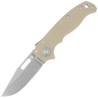 Nóż składany Demko AD20.5 Clip Point Coyote Tan G10, Stonewashed CPM 3V by Andrew Demko (205-3V-CTCP) Demko Knives