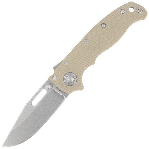 Nóż składany Demko AD20.5 Clip Point Coyote Tan G10, Stonewashed CPM 3V by Andrew Demko (205-3V-CTCP) Demko Knives
