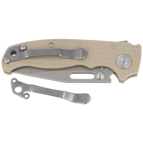 Nóż składany Demko AD20.5 Clip Point Coyote Tan G10, Stonewashed CPM S35VN by Andrew Demko (205-S35-CPCT) Demko Knives