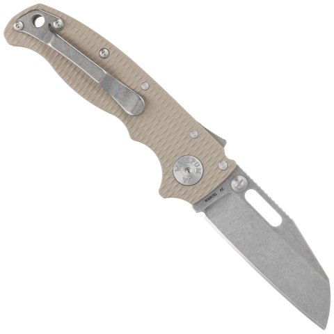 Nóż składany Demko AD20.5 Shark Foot Coyote Tan G10, Stonewashed CPM 3V by Andrew Demko (205-3V-SFCT) Demko Knives
