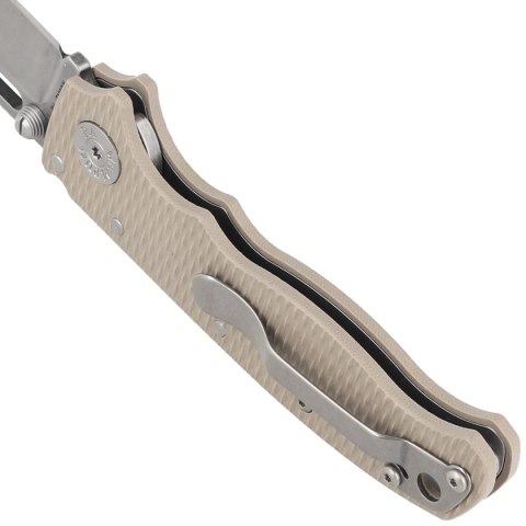 Nóż składany Demko AD20.5 Shark Foot Coyote Tan G10, Stonewashed CPM 3V by Andrew Demko (205-3V-SFCT) Demko Knives