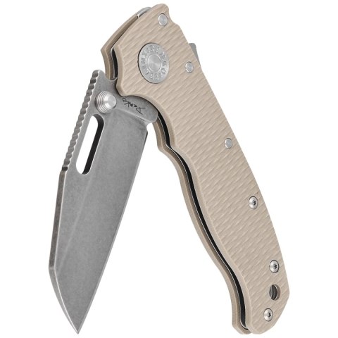 Nóż składany Demko AD20.5 Shark Foot Coyote Tan G10, Stonewashed CPM 3V by Andrew Demko (205-3V-SFCT) Demko Knives