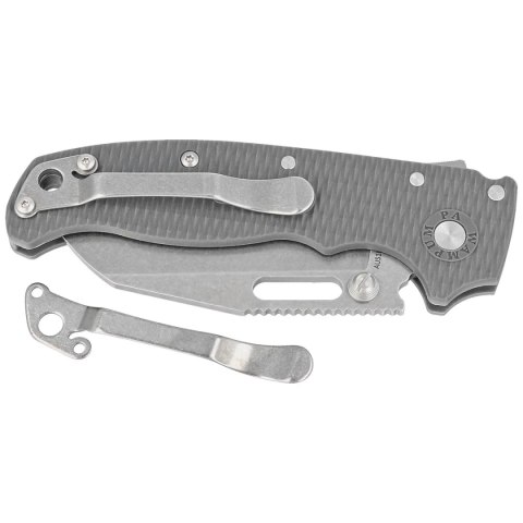 Nóż składany Demko AD20.5 SF Grey Grivory, Stonewashed AUS10A by Andrew Demko (AD20.5-10A-GREY GRIVORY-SF) Demko Knives