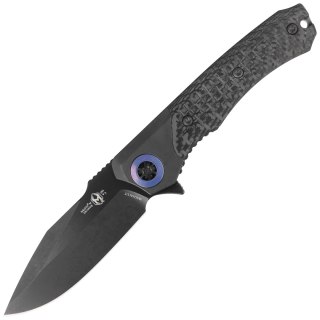 Nóż składany Heretic Wraith-M DP Flipper Battleworn DLC Titanium/Carbon Fiber, Battleworn DLC MagnaCut by Tony Marfione Jr. Heretic Knives
