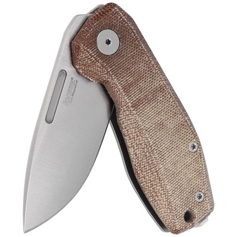 Nóż składany LionSteel Nano Natural Canvas Micarta, Satin MagnaCut (NA01 CVN) LionSteel