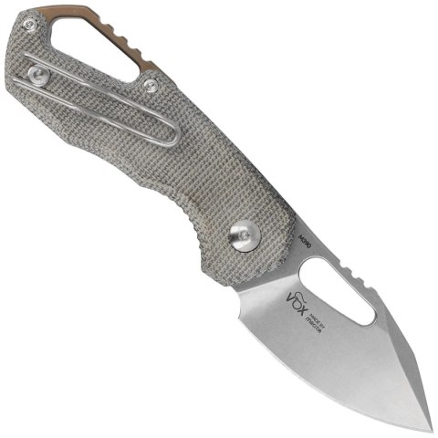 Nóż składany MKM Isonzo Clip Point Green Canvas Micarta, Stonewashed M390 by Jesper Voxnæs (MK FX03M-3GC) MKM - Maniago Knife Makers