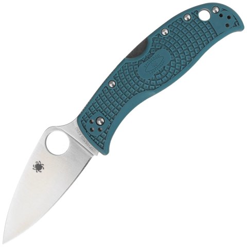 Nóż składany Spyderco LeafJumper Blue Lightweight FRN, Satin Plain K390 by Sal Glesser (C262PBLK390) Spyderco Inc.