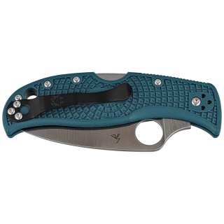 Nóż składany Spyderco LeafJumper Blue Lightweight FRN, Satin Plain K390 by Sal Glesser (C262PBLK390) Spyderco Inc.