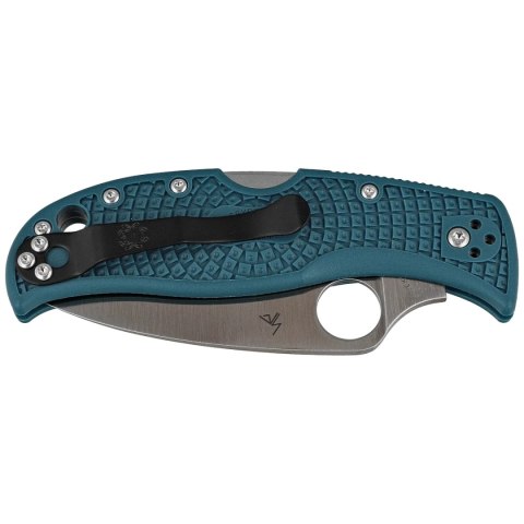 Nóż składany Spyderco LeafJumper Blue Lightweight FRN, Satin Plain K390 by Sal Glesser (C262PBLK390) Spyderco Inc.
