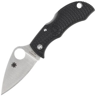 Nóż składany Spyderco Manbug Leaf Black Lightweight FRN, Satin Plain VG-10 by Sal Glesser (MBKLFP) Spyderco Inc.