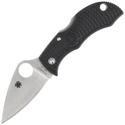 Nóż składany Spyderco Manbug Leaf Black Lightweight FRN, Satin Plain VG-10 by Sal Glesser (MBKLFP) Spyderco Inc.