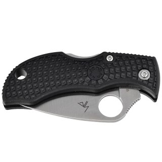 Nóż składany Spyderco Manbug Leaf Black Lightweight FRN, Satin Plain VG-10 by Sal Glesser (MBKLFP) Spyderco Inc.