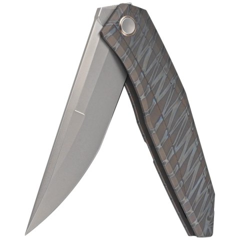 Nóż składany WE Knife Cybernetic LE No 195/200 Tiger Stripe Titanium, Polished Bead Blasted CPM 20CV (WE22033-3) WE Knife