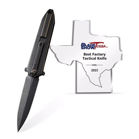 Nóż składany WE Knife Diatomic Bronze / Black Titanium, Black Stonewashed CPM 20CV (WE22032-1) WE Knife