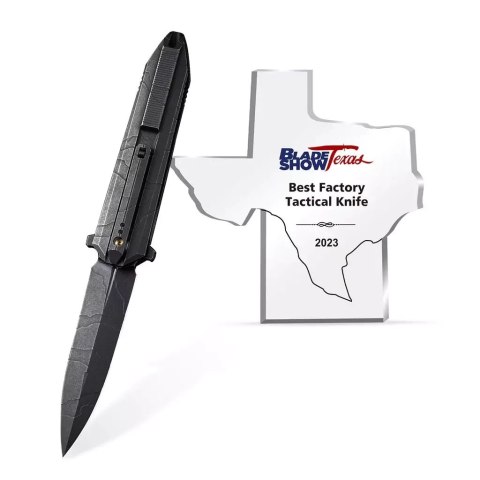 Nóż składany WE Knife Diatomic Pattern Black Stonewashed Titanium, Pattern Black Stonewashed CPM 20CV (WE22032-4) WE Knife