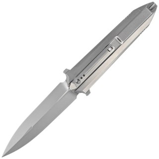 Nóż składany WE Knife Diatomic Polished Bead Blasted Titanium, Polished Bead Blasted CPM 20CV (WE22032-2) WE Knife