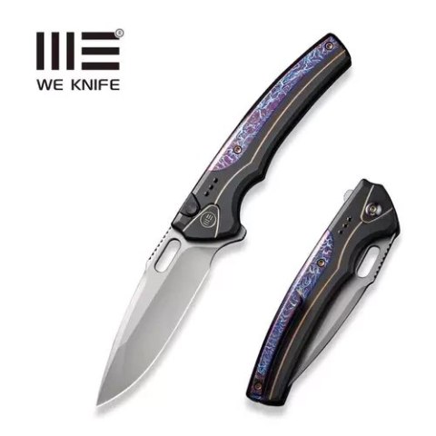 Nóż składany WE Knife Exciton LE No 055/265 Black / Flamed Titanium, Silver Bead Blasted CPM 20CV (WE22038A-6) WE Knife